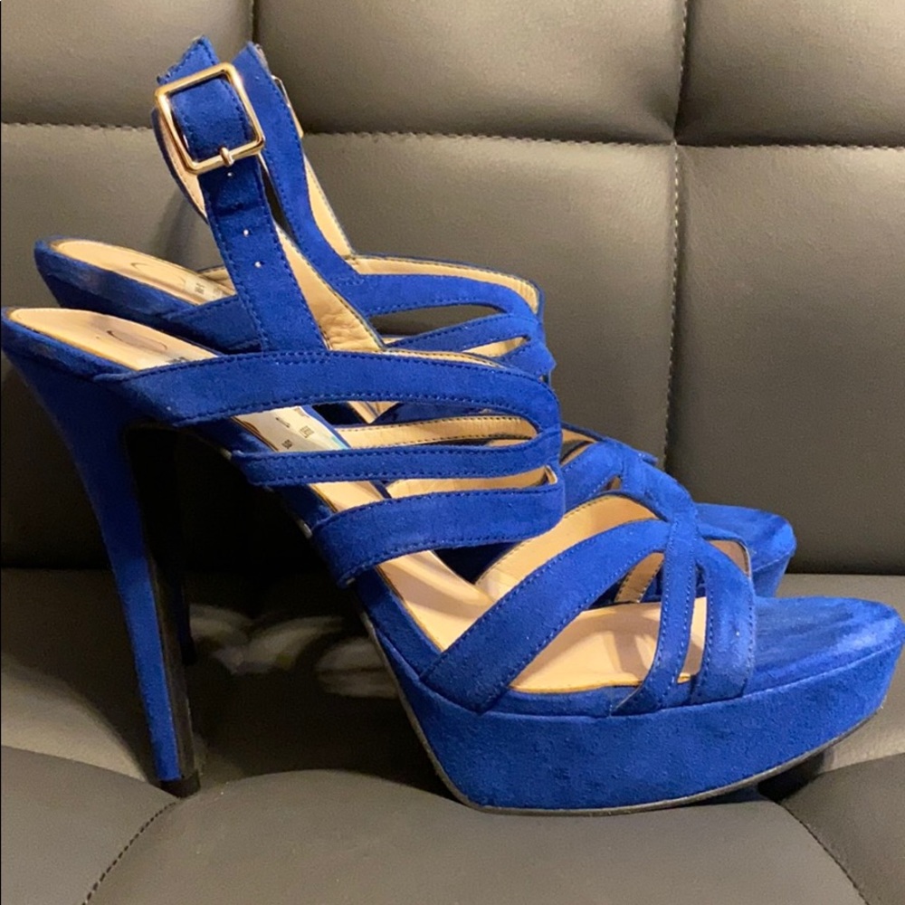 Blue cross heels